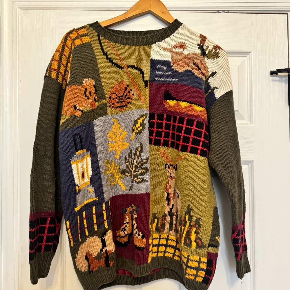 Hand knitted Lecomte XL FALL sweater
